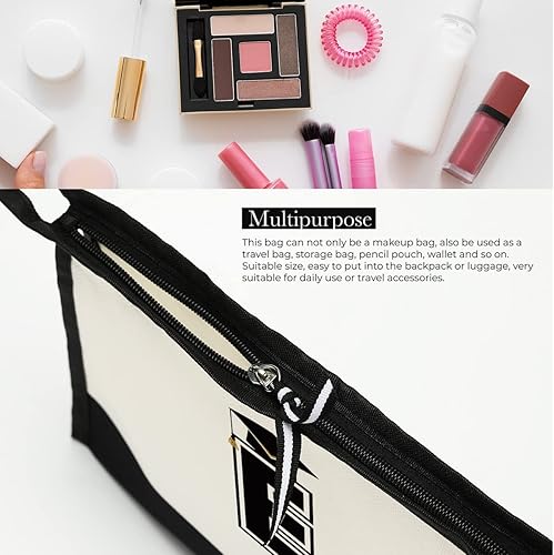 Miniatura 4 de HODREU Letra inicial 2023 Regalos de graduación Bolsa de cosméticos Bolsa de maquillaje de viaje, blanco200