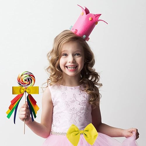 Miniatura 5 de LIUYAXI Cinta de grogrén amarillo sólido de 1 pulgada x 50 yardas, perfecta para manualidades, decoración de bodas, accesorios para el cabello,