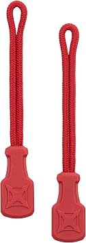 Vertx Rapid Access Zipper Pull Tab Kit, Replacement Puller for Backpack, Luggage, Bag, Handbag, Red, One size