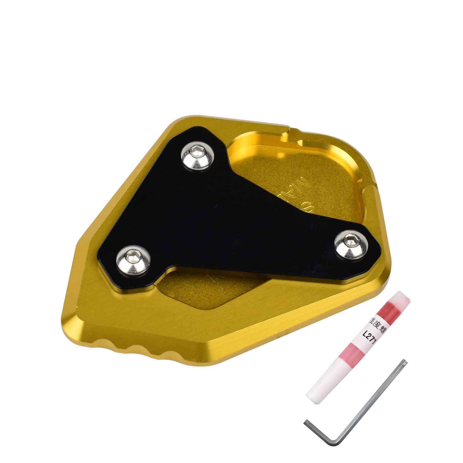 Extension De Support Latéral Pour Béquille Moto Rebel 1100 CMX - Plaque En Aluminium CNC Anodisé Noir (2021-2024) - 3