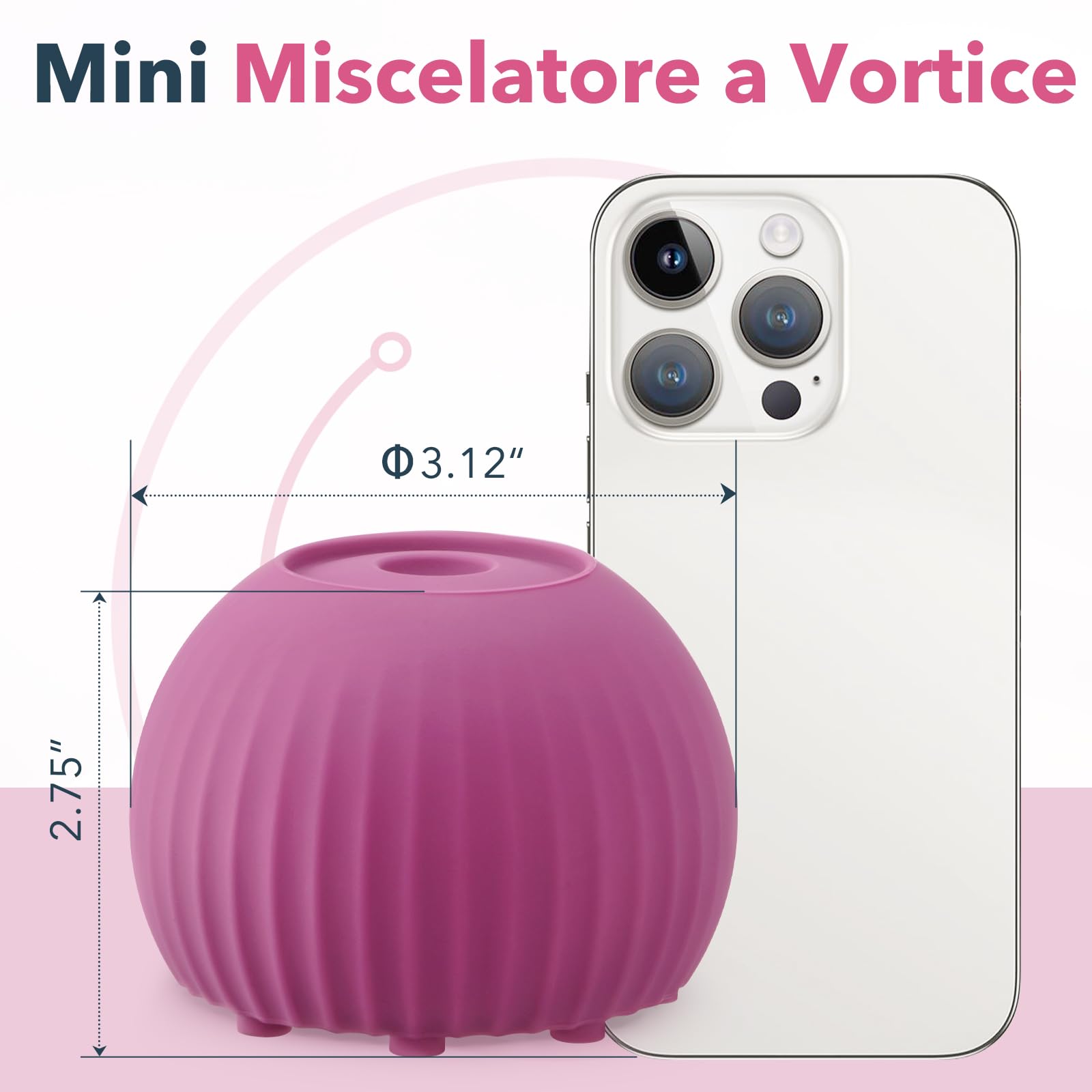 FOUR E'S SCIENTIFIC Vortex Mixer Lila Mini Vortex Mischer Farbenschüttler 5000 U/min Farbmischer Labor Mixing Vortex mit 100 Stück Mischkugeln für Nagellack, Wimperngel, Tinte