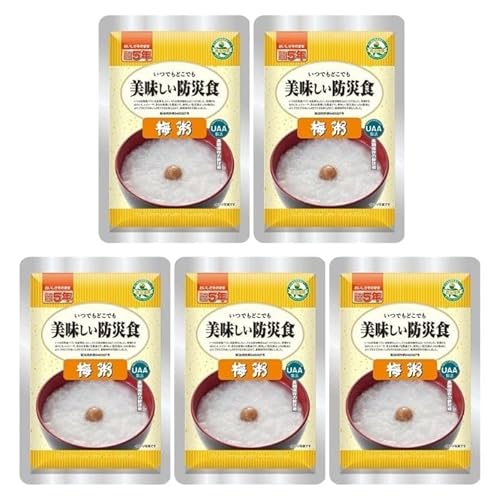 【5個セット】アルファフーズ UAA食品 梅粥 230g 美味しい防災食 非常食 介護食 惣菜 パウチ袋 防災食 レトルト 保存食 備蓄食料 防災グッズ