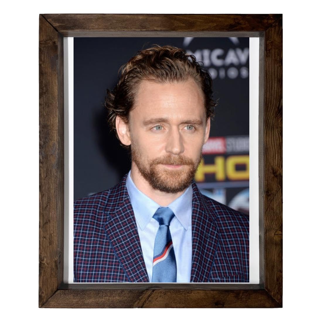 Tom Hiddleston - 14X17 Full Color Photo Sign With Wood Frame PTR #G1013061