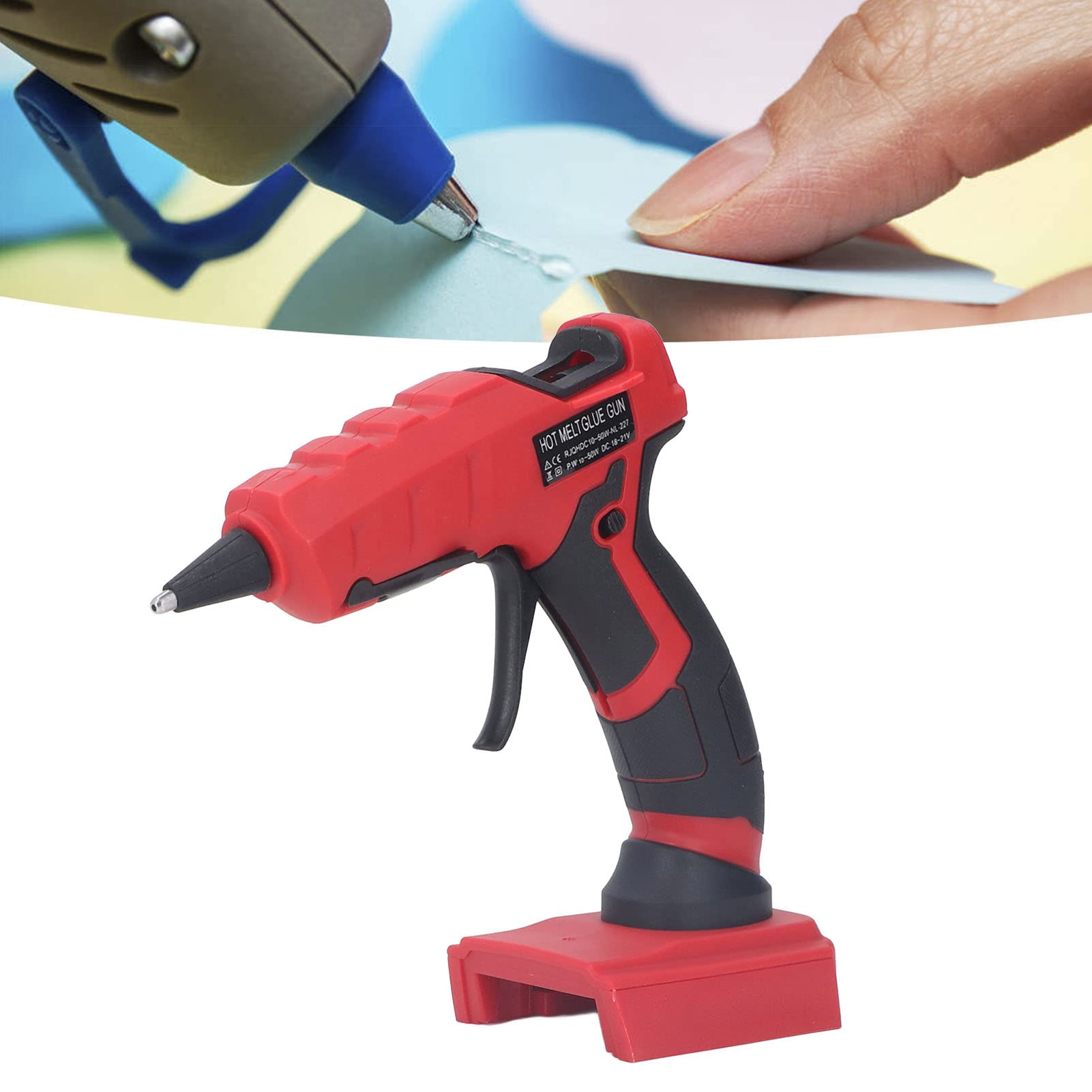 Leapiture Cordless Hot Glue Stick Applicator Hot Melt Adhesive Applicator Battery Powered Hot Glue Applicator with 30PCS Stick