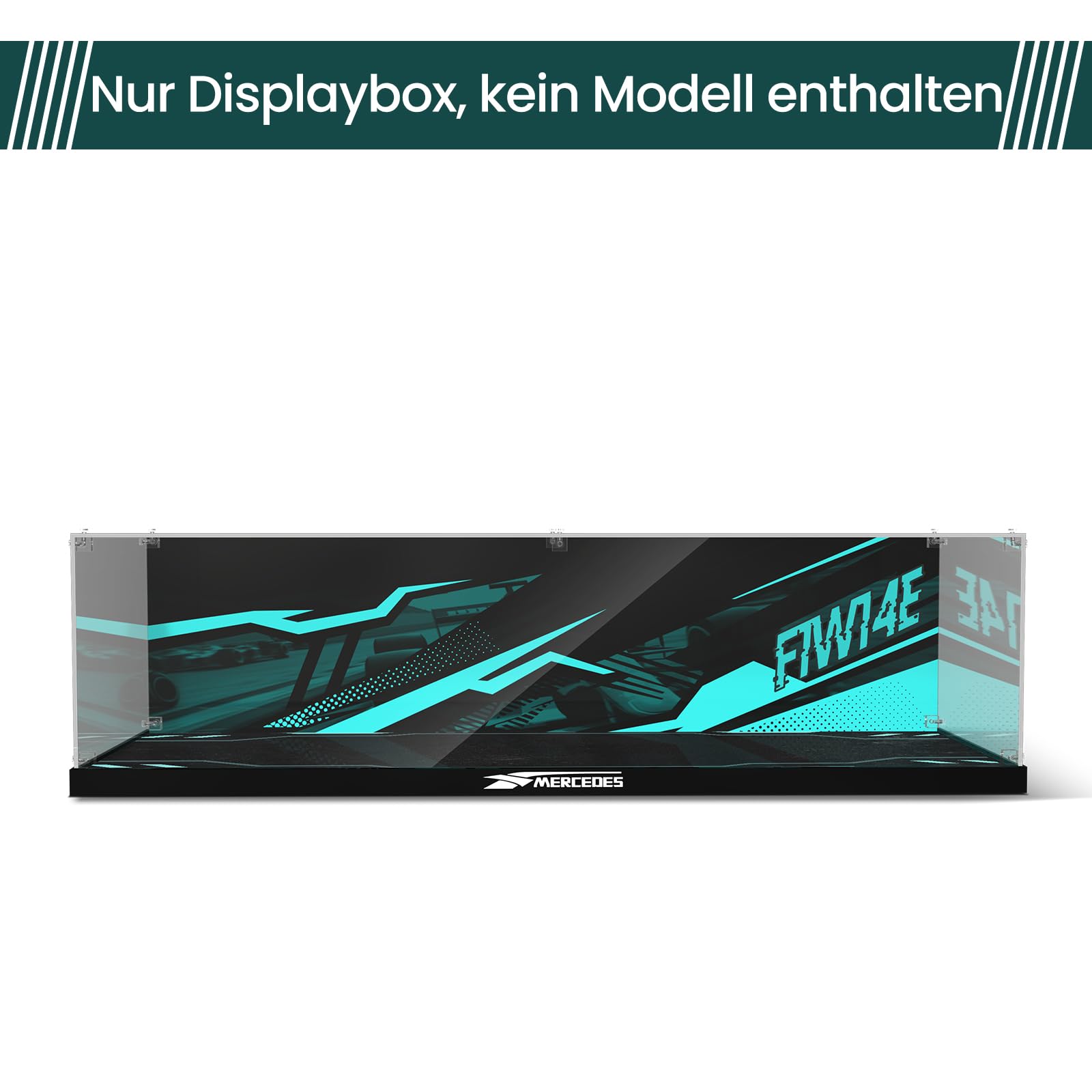 Acryl-Display-Vitrine für Lego 42171 Technic Mercedes-AMG F1 W14, verdickte Acryl-Display-Box mit klarem Hintergrund, staubdichte Display-Vitrine Kompatibel mit Lego 42171 (nur Box, Keine Modelle)