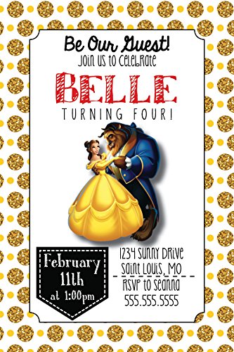 Melange Market Custom Beauty and the Beast Invitations