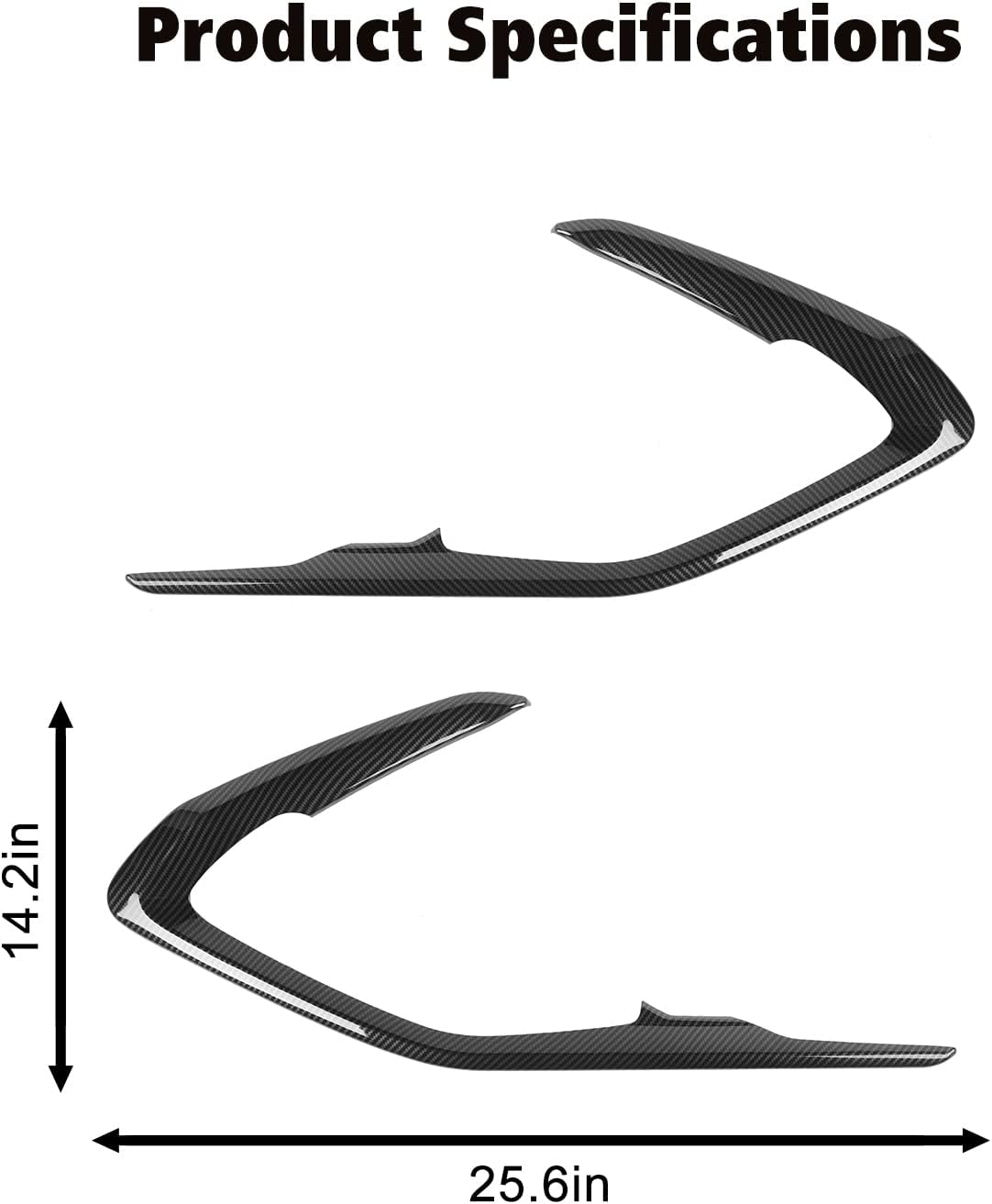 Carbon Fiber Interior V Door Panel Trim Cover Frame Decoration Interior Accessories for Chevrolet Camaro 2016-2023