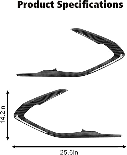 Miniatura 4 de Cubierta de moldura de panel de puerta interior en V de fibra de carbono, marco decorativo, accesorios interiores para Chevrolet Camaro 2016-2023
