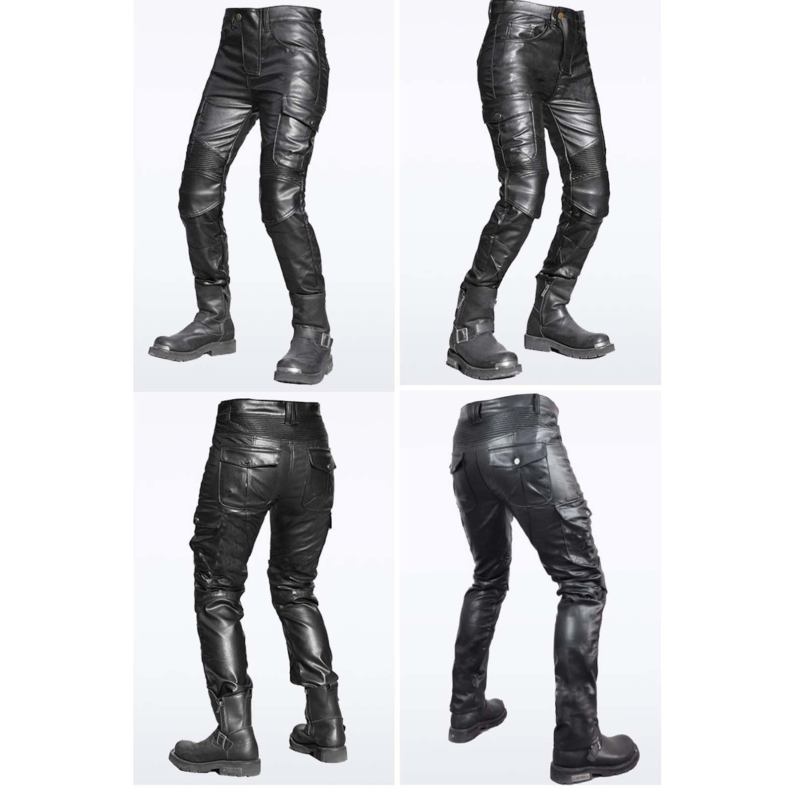 Pantaloni da Moto da Donna Pantaloni da Moto in Pelle Regali Ciclistici per Uomini/Donne Resistente all'Usura, Antivento, Traspirante, Resistente agli Strappi