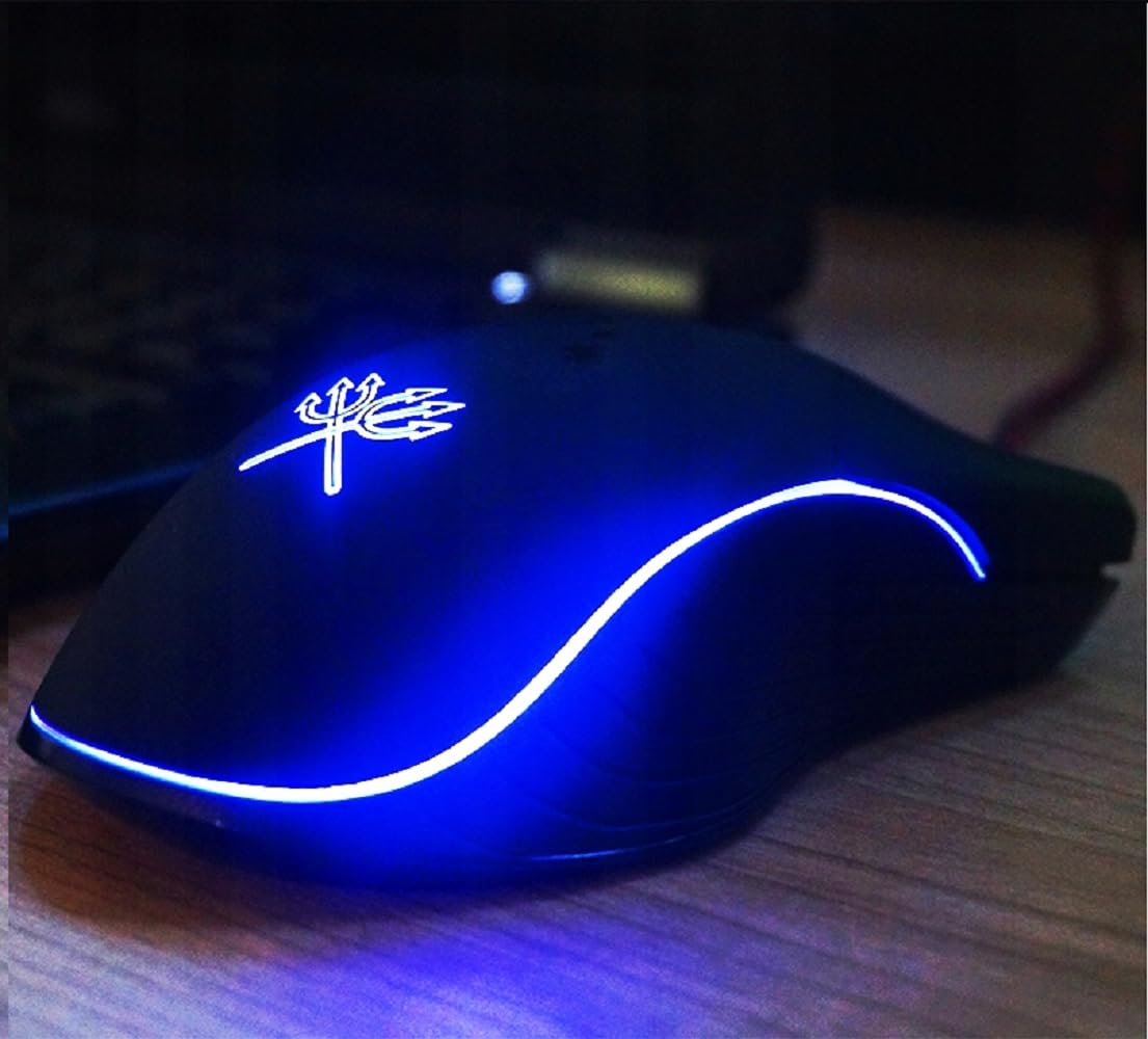 Mouse da gioco con cavo, dpi regolabili fino a 7200, gaming mouse ottico, ergonomico, led con 7 pulsanti programmabili e illuminazione RGB per PC, laptop, computer - mouse gamer.