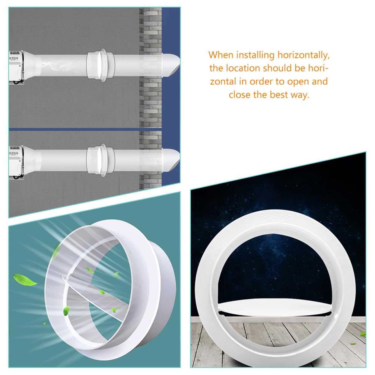 Hemobllo 4stücke Duct Connector Mit Rückflussverhinderer Ventilationssystem Für Klimaanlagen Und Abluftschläuche Material Installieren Langlebig Und Wiederverwendbar