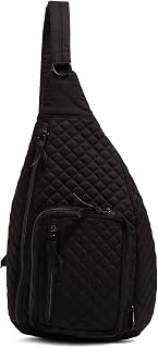 Women's Cotton Sling Backpack, Black - Recycled Cotton, One Size