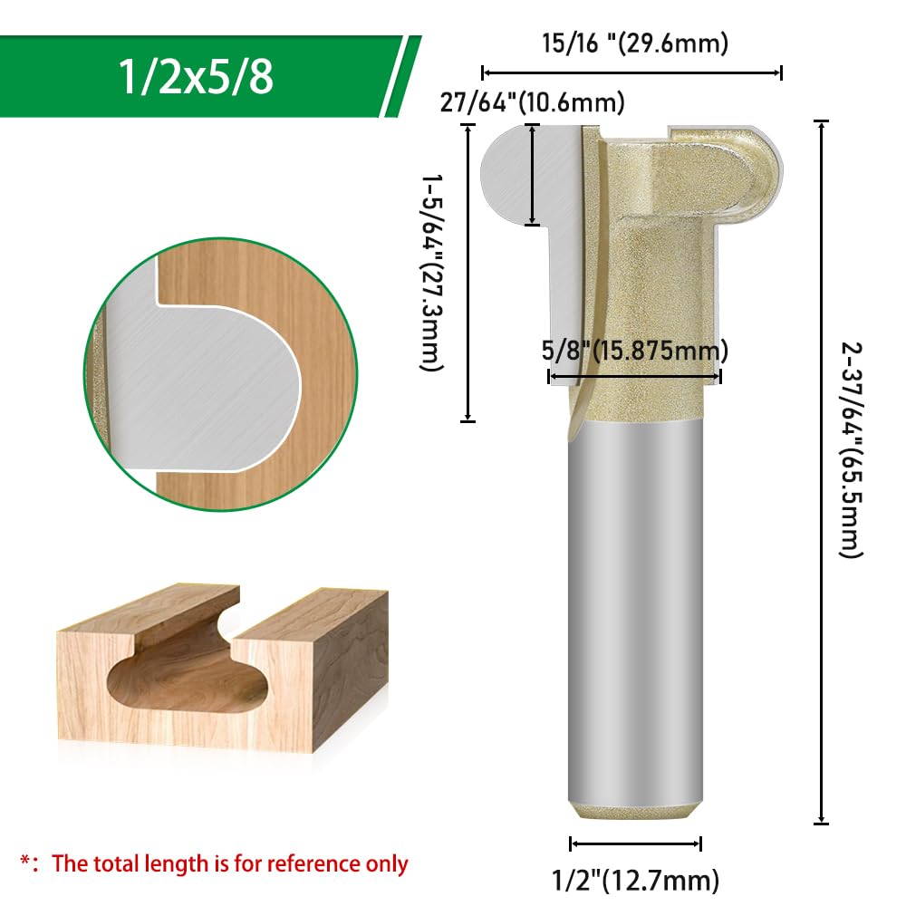 1szt 12,7mm Shank Przemysłowa szuflada z podwójnym palcem Meble do rzeźbienia Frez obróbki drewna(15.88mm 1pc)