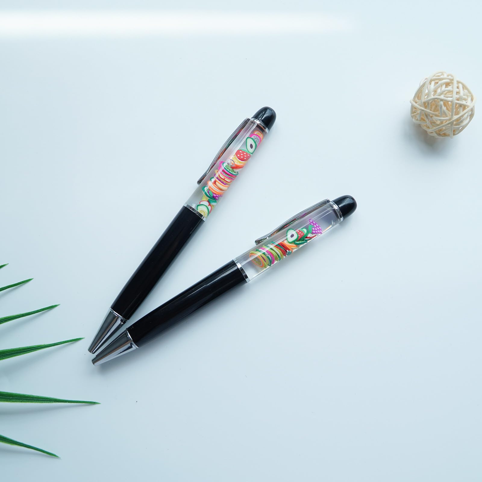 Sikyby Fruits Funny Pens Floater Floating Pen For Him Her Unique Gift Boy Girl Friend Pack of 1PCS,Fruit Black - Image 3