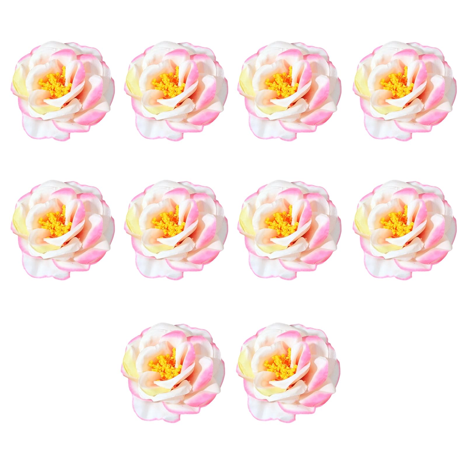 Buxuaaaa A Buxuaaa 10 Pcs 3D Flower Heads Rtificial Flower Craft Heads Decorative Flowers For