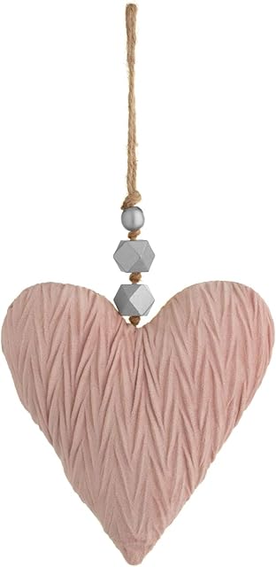 Velvet Hanging Heart - Pink, Home decorative, Living room, Bedroom room, Garden, eye-catching design, Best for Gift
