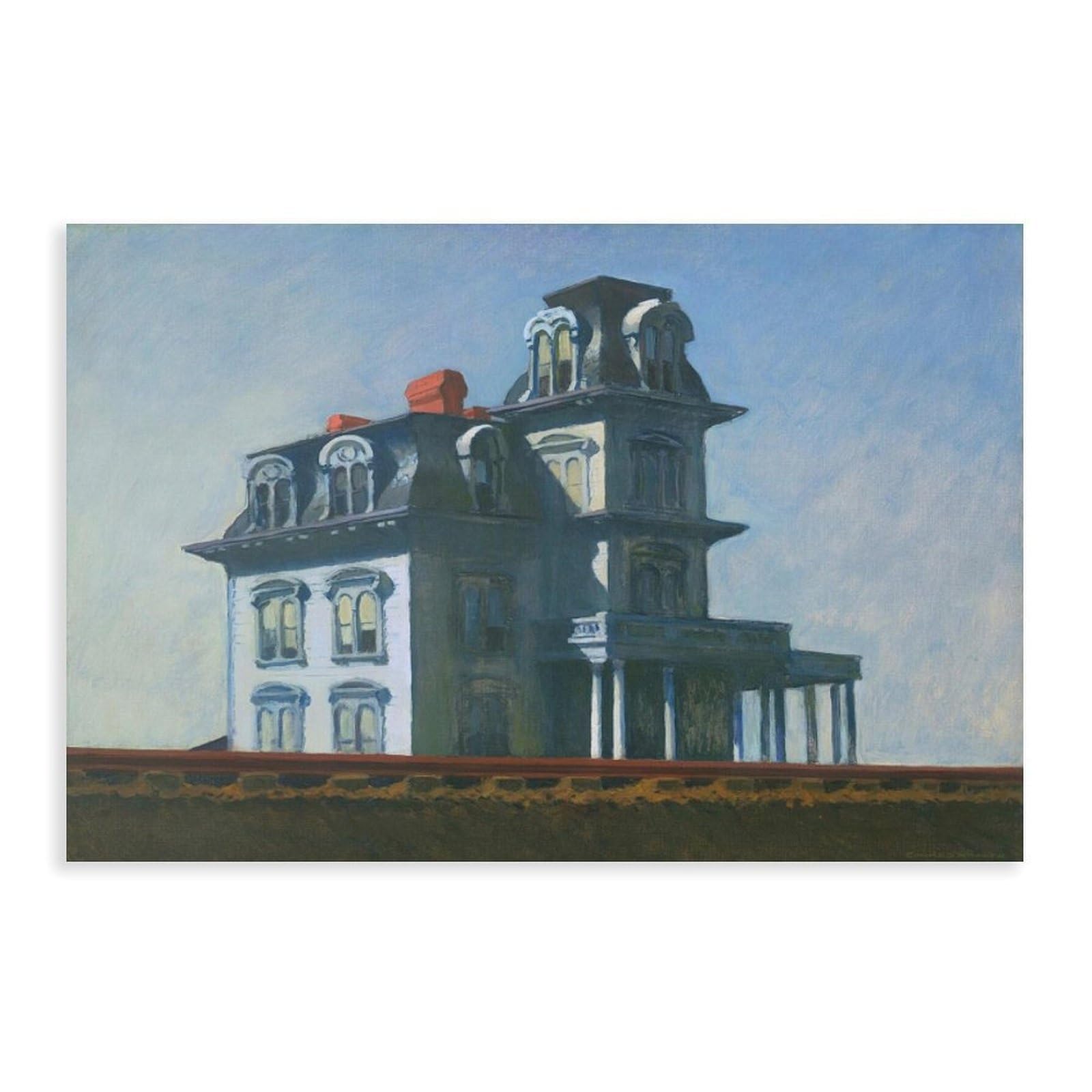 Edward Hopper House by The Railroad Canvas Canvas Poster Bedroom Decor Gift