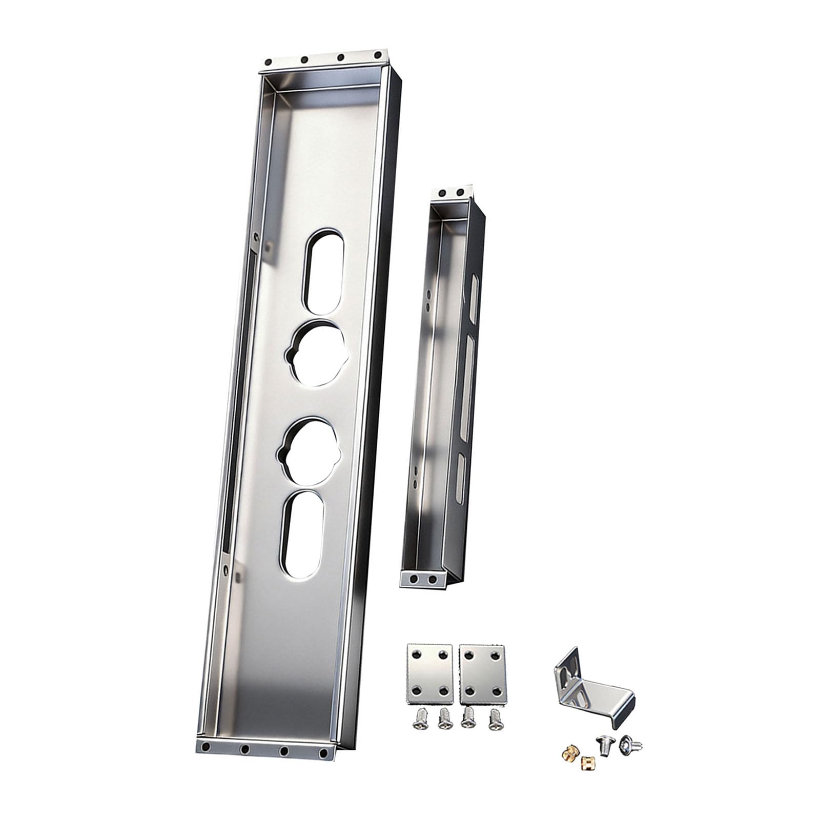 Professional Door Reinforcement Plate Stainless Steel Deadbolts Strikes Plate for Residential Security Hole Cover Stainless Steel Deadbolts Strikes