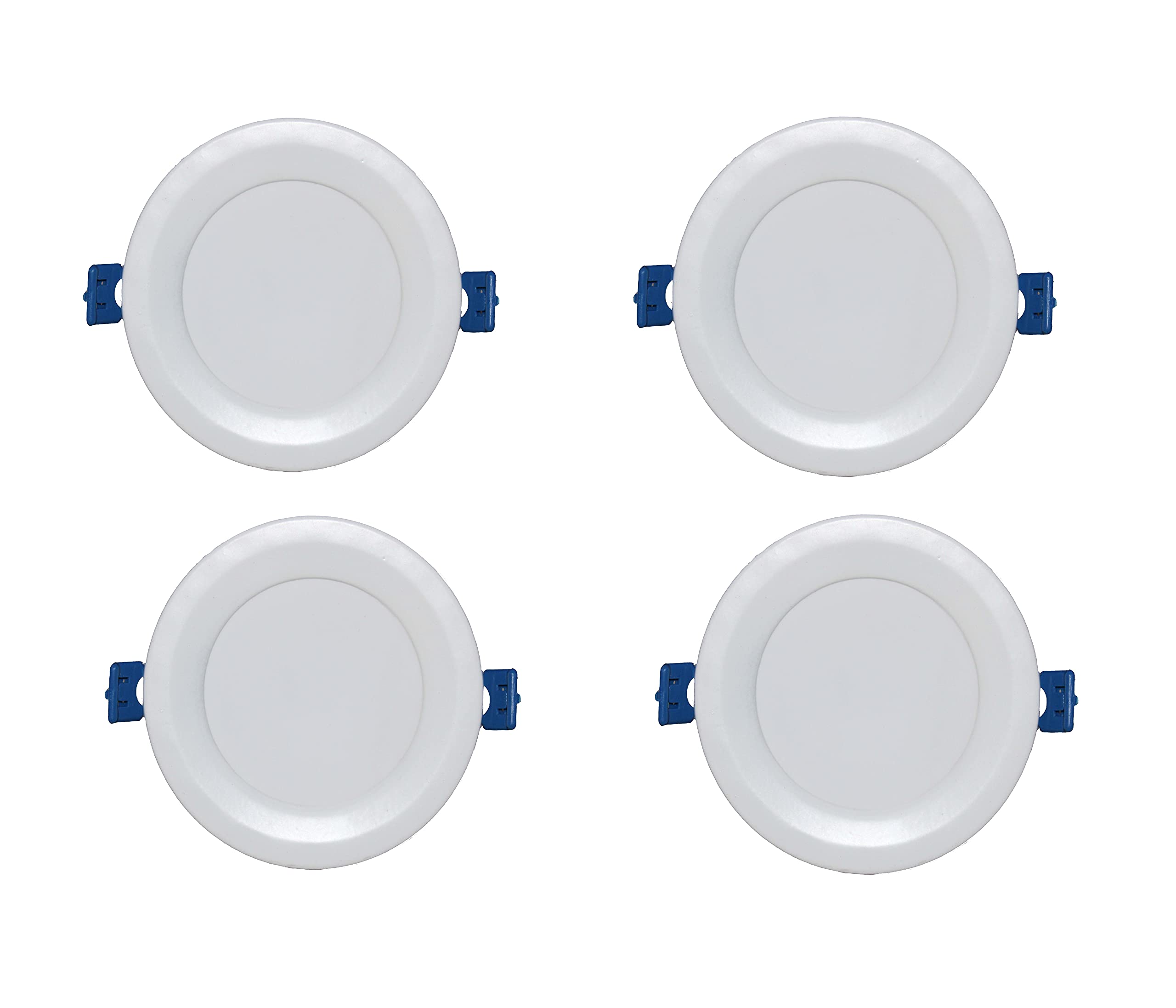 Monolize LED Recessed Round Panel Lights (Pack of 4) – Ultra Thin Concealed Ceiling Down Light with Driver, LED Slim Light Indoor 7W - Luminext RLP 7 w Round by VIN LED (Neutral White – 4000K – 4500K)