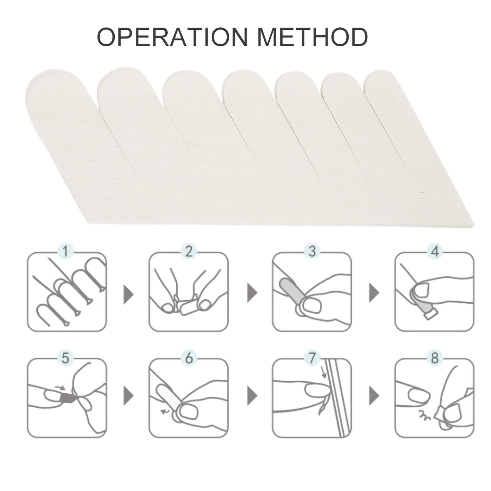 Renfort D'ongles en Soie, Parfait pour Réparer les Pointes D'ongles Cassées ou Endommagées, Confortable et Respirant, 6 Patchs Blancs pour Usage Professionnel ou Domestique