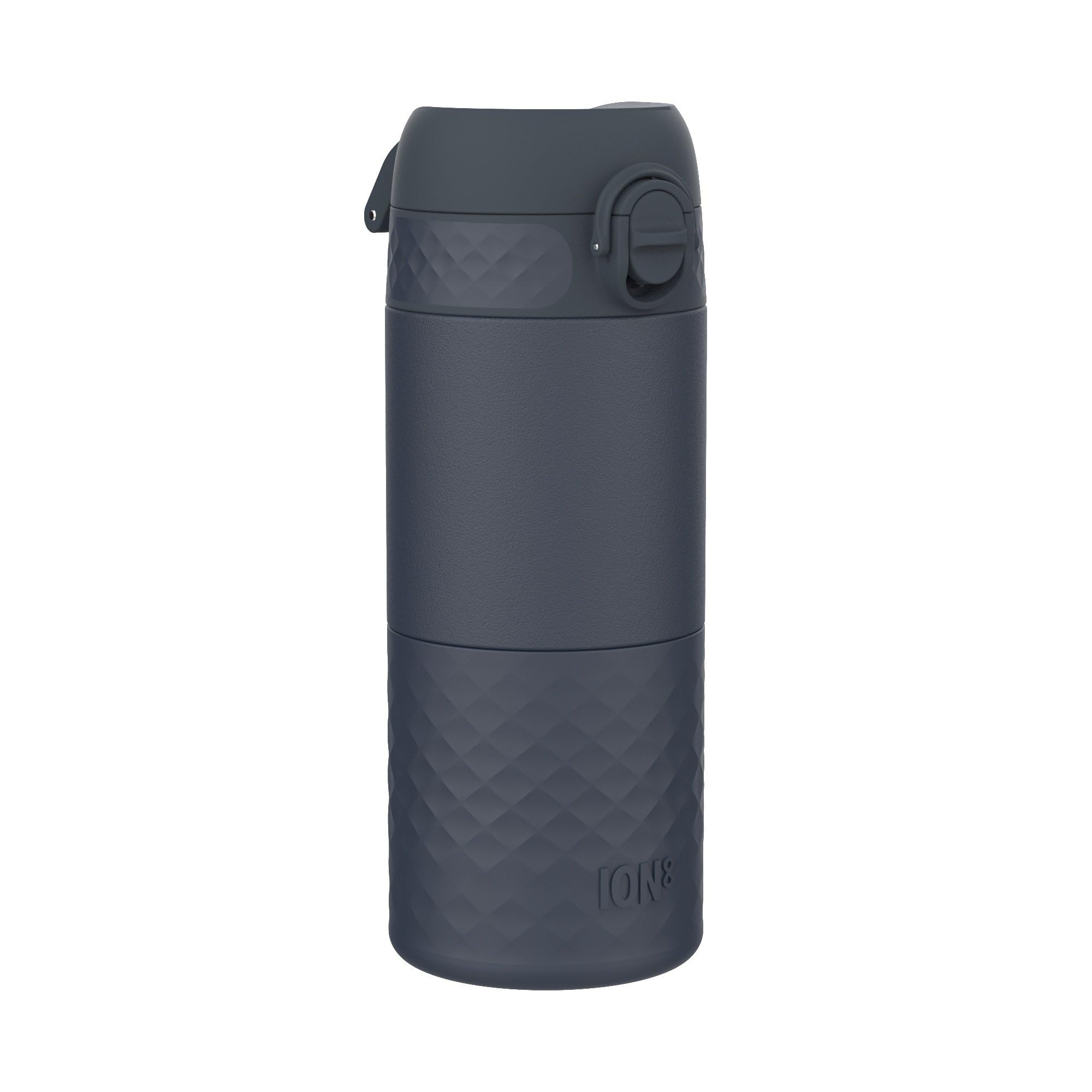 ION8 Insulated Travel Mug, Leak Proof, Triple Lock Secure, Spill-Free in Transit, Hygienic Cover, Easy-to-Clean, Perfect On-The-Go, Soft Base, Stainless Steel, Ash Navy