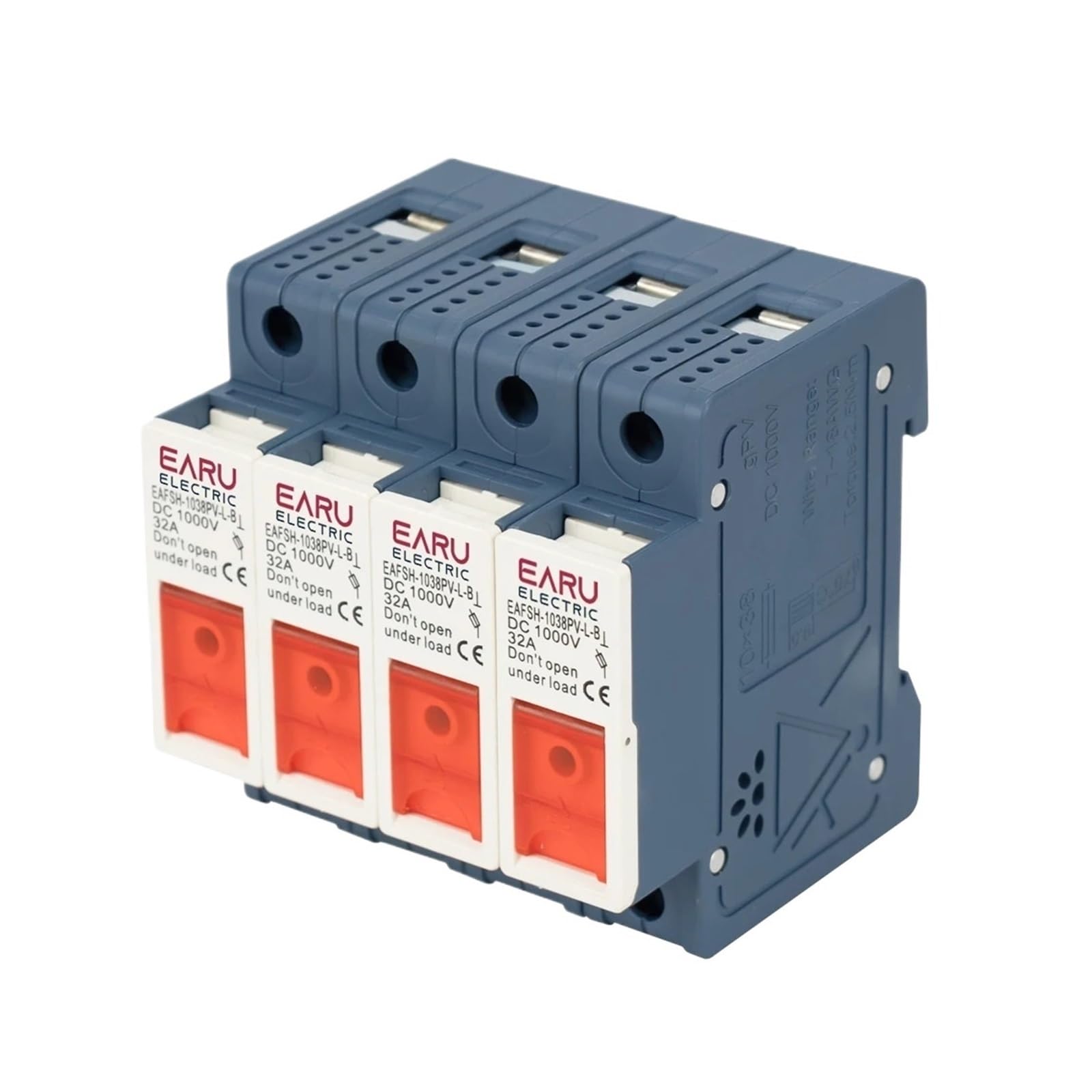 Système photovoltaïque sécurisé grâce au porte-fusible DC 1000V Eafsh-1038pv-b-2p