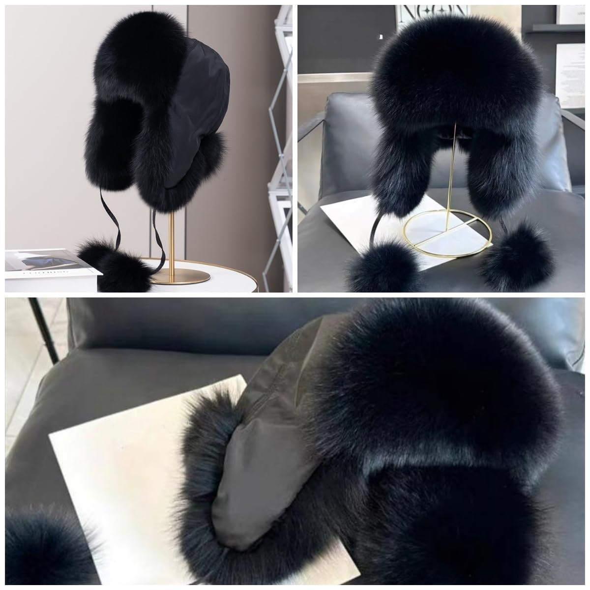 Women’s Faux Fur Trapper Hat – Warm Winter Ski & Snow Hat Amazon.com: Women Winter Furry Trapper Hat with Earflaps  main image 3