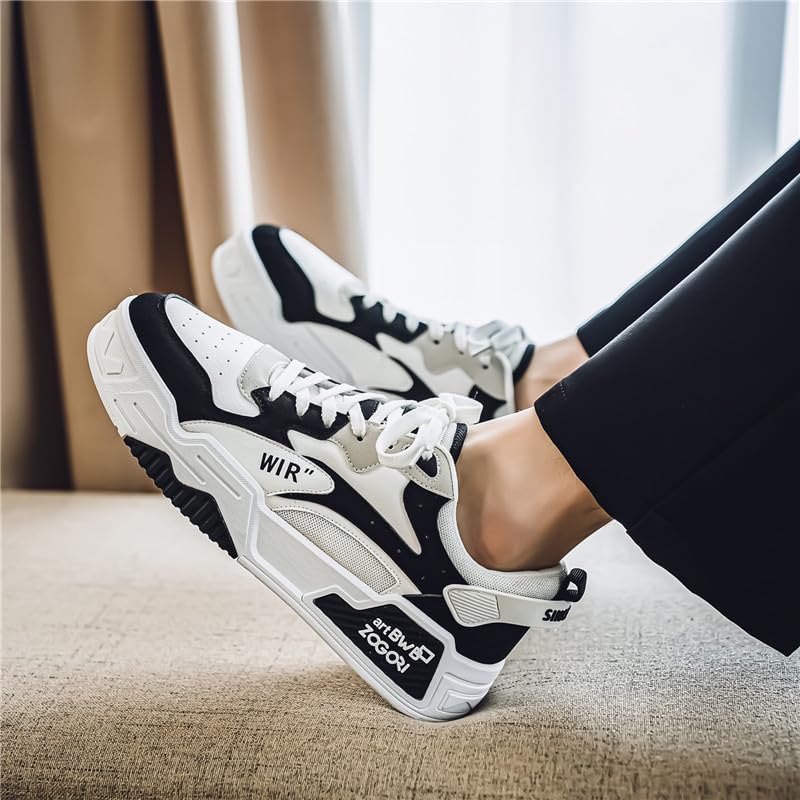 Men's Casual Shoes Comfortable and Fashionable Lace-up Thick-Soled Shoes Breathable Sports Skateboard Shoes Four-Season Sneakers3