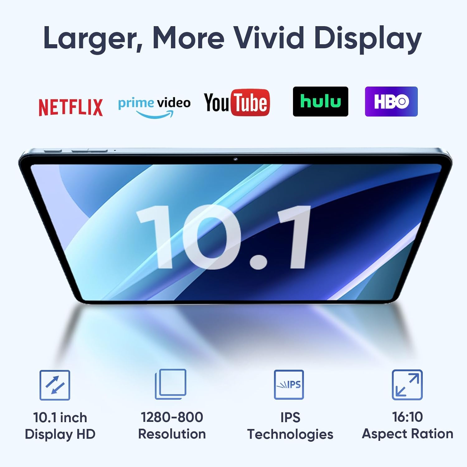 EDDBNi Android 15 Tablet 10.1 inch Tablet 2025 Latest Tablets with Keyboard Mouse 24GB+64GB 2TB Expand 6000mAh Octa-Core Processor Dual Camera WiFi 1280x800 IPS 18W Fast Charging