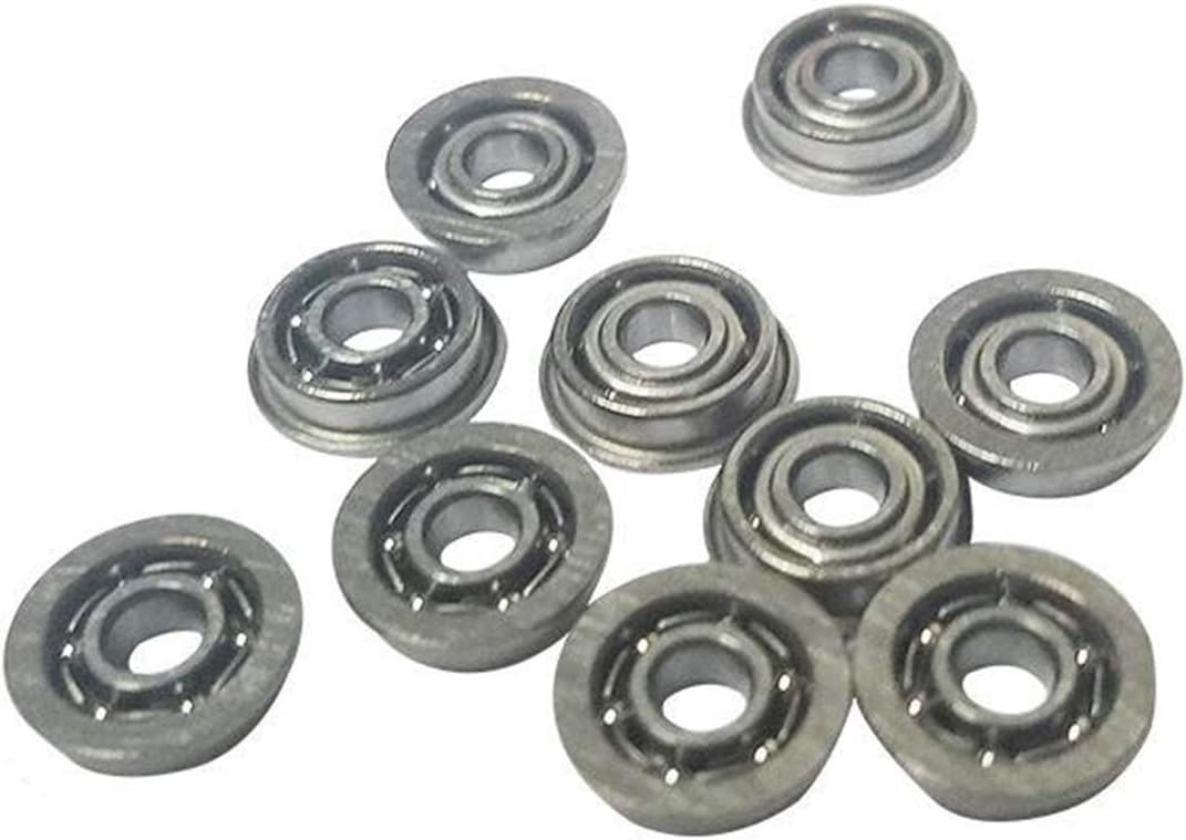 Flanged Bearings MF83 Open Miniature Flanged Ball Bearing 3x8x2.5mm 10PCS ABEC-1 Non Standard Deep Groove Bearings MF83 Industrial Products