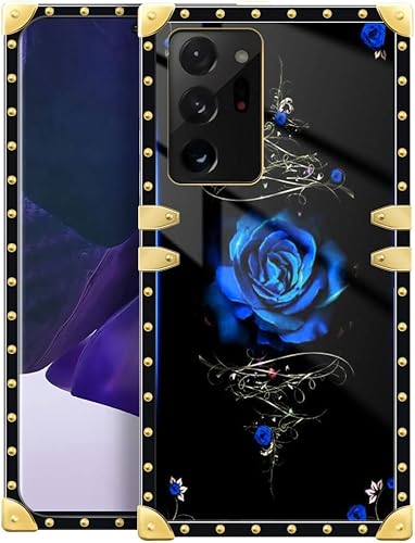 DAIZAG Funda compatible con Samsung Galaxy Note 20 Ultra, decoración de metal rosa morada, suave, delgada, antiarañazos, a prueba de golpes, para
