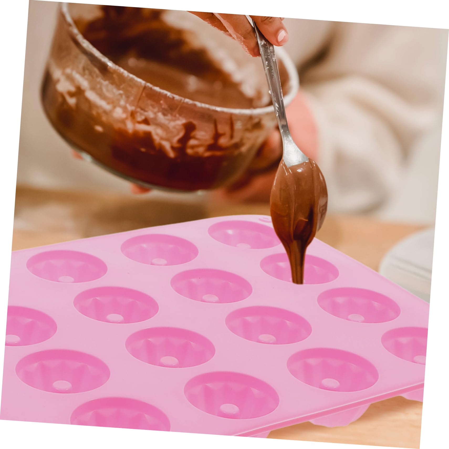TOYANDONA Molde de Silicona Apto para Horno y Refrigerador para Pasteles 20 Cavidades Adecuado para Hornear Muffins y Alimentos Preparados