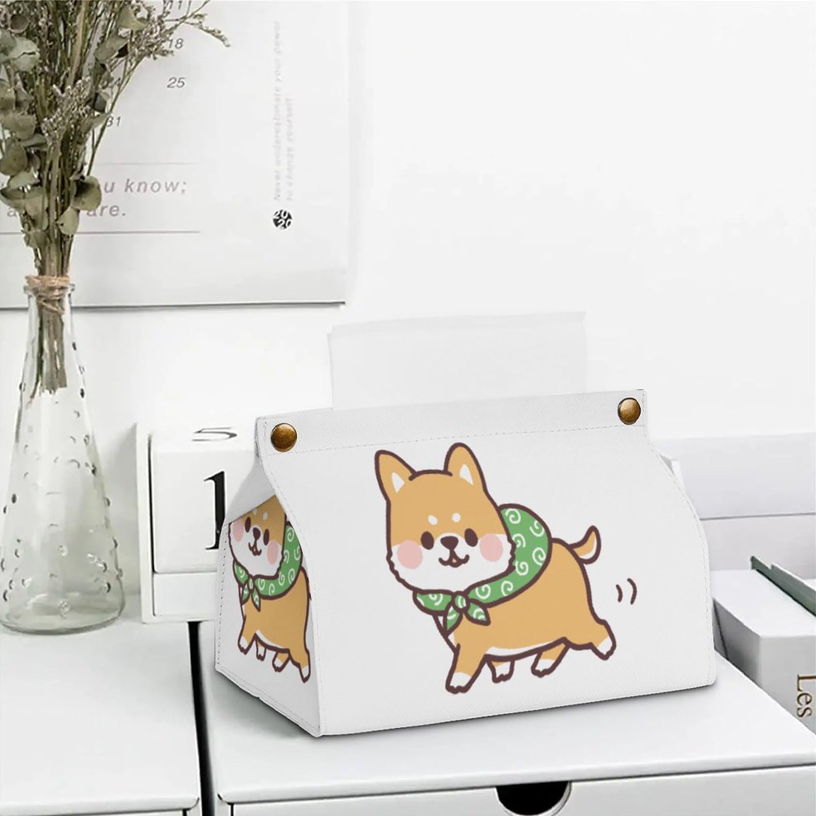 ソフトティッシュカバー柴犬マスタード➂ ソフトティッシュカバー柴犬マスタード➂