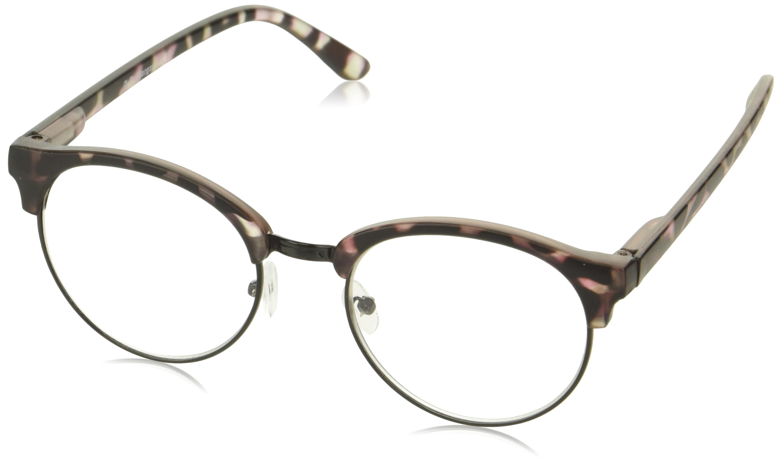 A.J. Morgan Eyewear Madison AVE-Readers Round Reading Glasses, Grey TORT, 52mm + 1.5