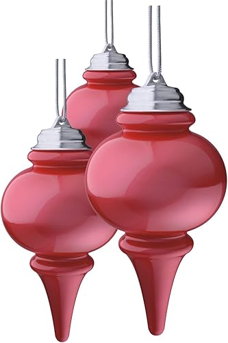 Xodus Innovations WP680-3 - Adornos de remate LED de 8 pulgadas, acción pulsante, sensor de anochecer (paquete de 3), rojo