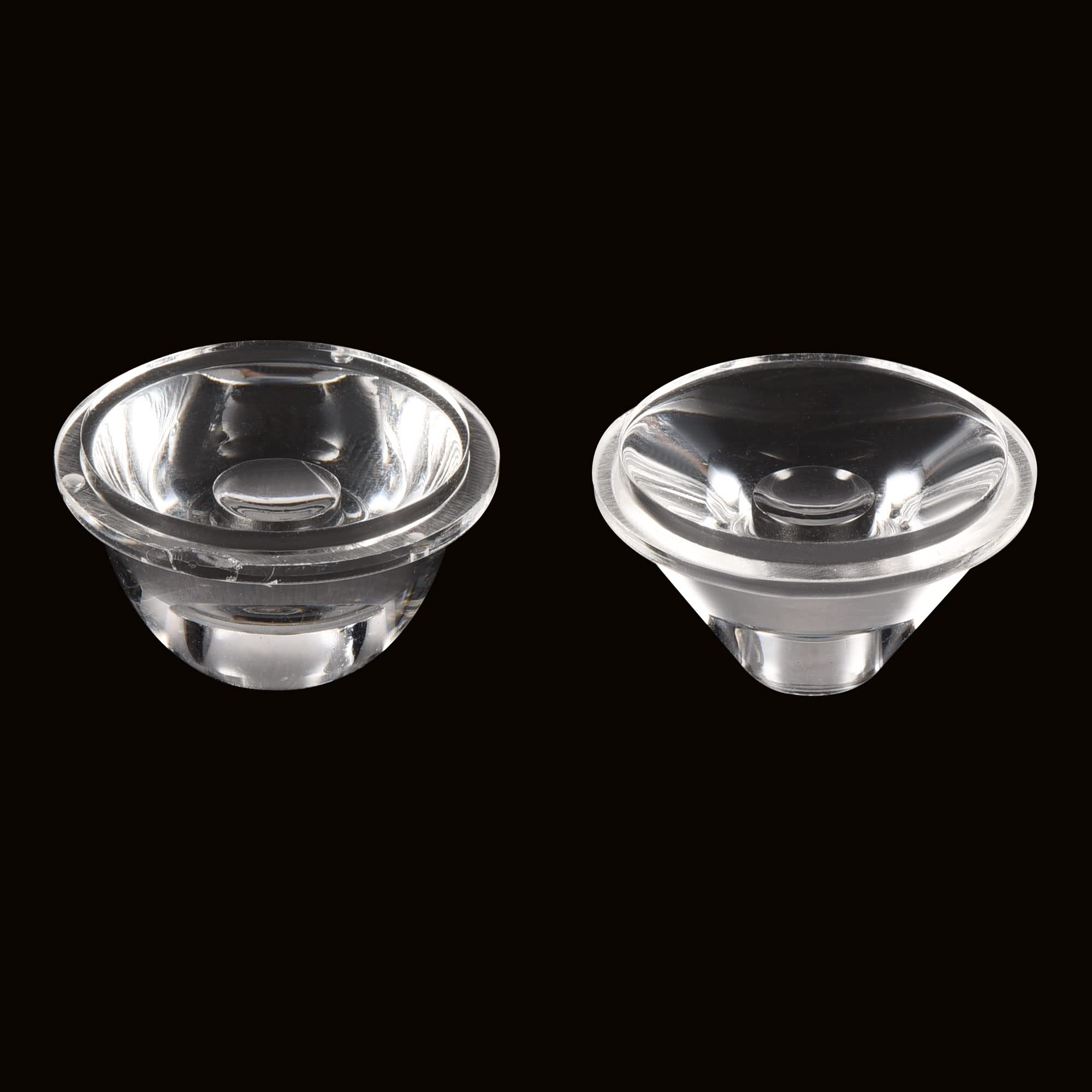 QUARKZMAN LED Obiettivo Ottico Vetro 25 Grado 5 Grado con Supporto per 1W 3W Alta Potenza LED Luce, Nero Bianco 20pz