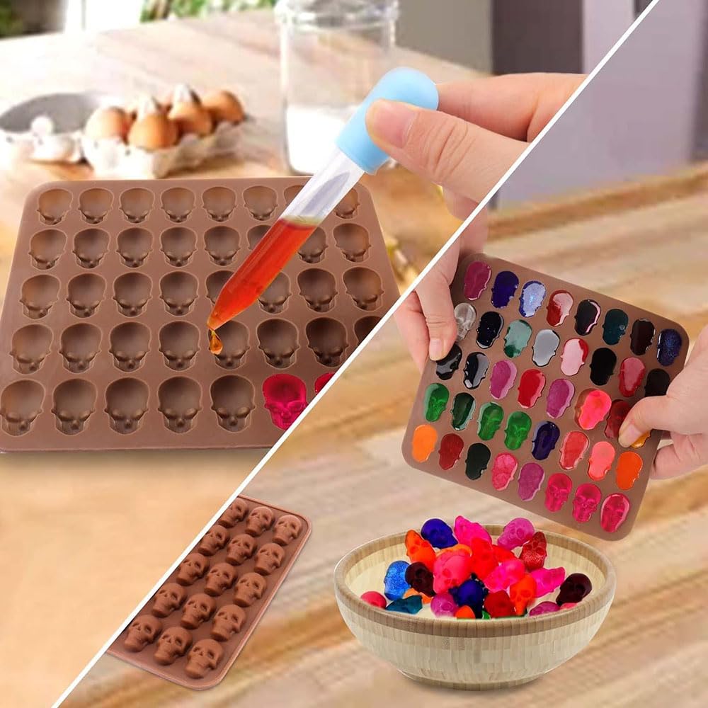 Vassoio Per Cubetti Di Ghiaccio Hemobllo A Forma Di Lapide – Stampo In Silicone Per Halloween, Per Cocktail E Cioccolato, Grigio - 2