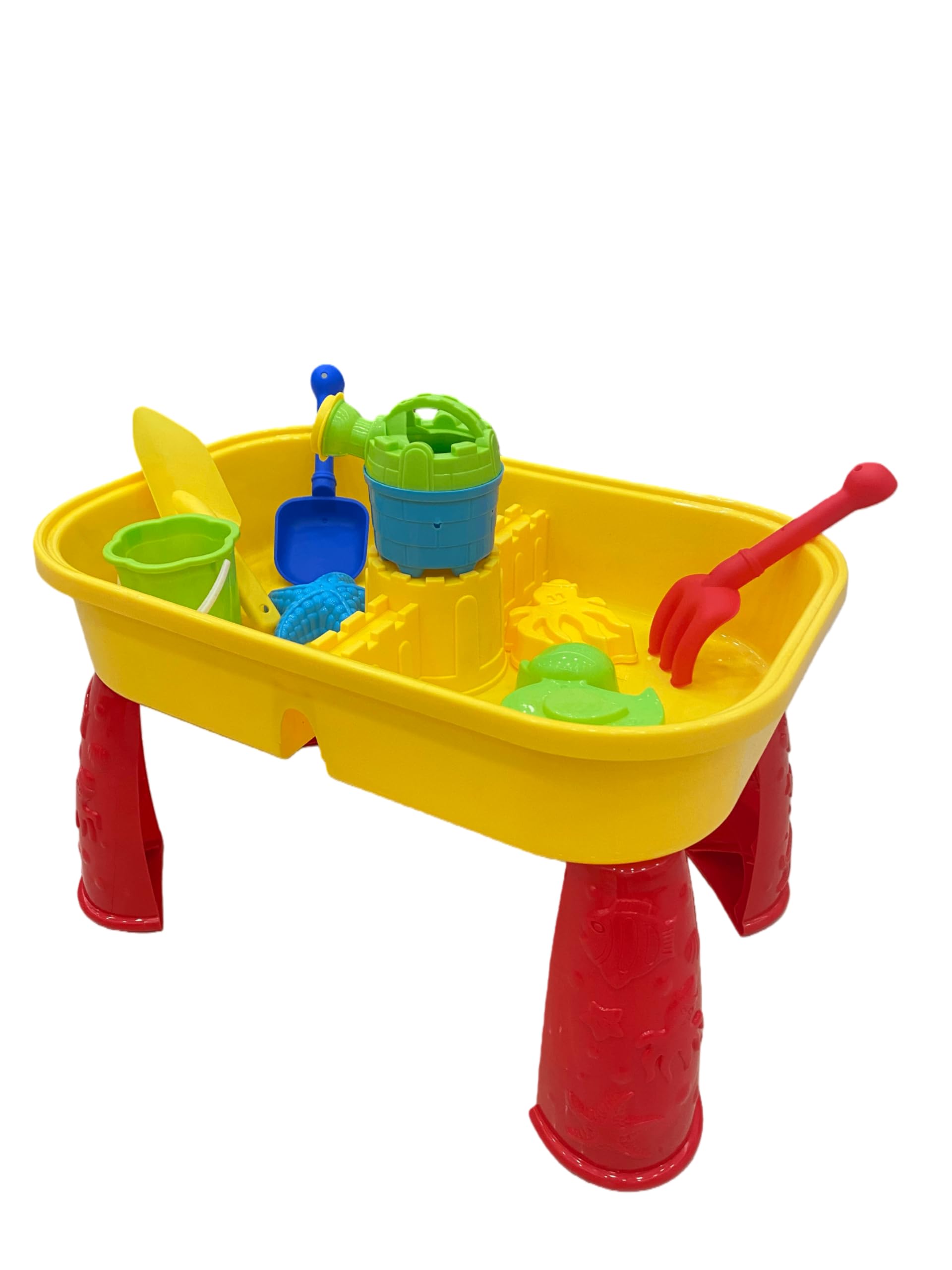 RAM ONLINE 2 In 1 Sand And Water Table Children’s Kids Outdoor Play Sand Garden Sandpit Toy Yellow, 5060459944008