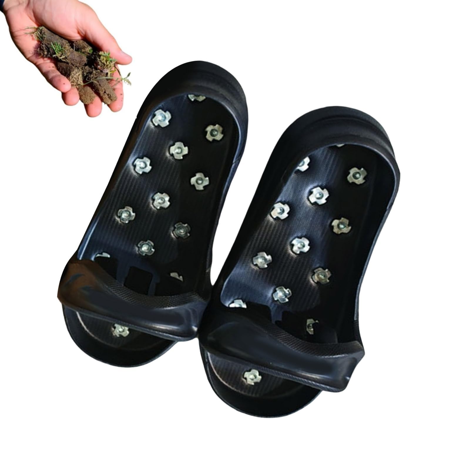 Lawn Aerator Shoes, Aerator Lawn Tool, Garden Spikes Shoes, Scarifier and Aerator Aeration Shoes for Lawn, Fully Assembled Shoes for Resinous Coatings, Epoxy Floor, Overlays, 31x14