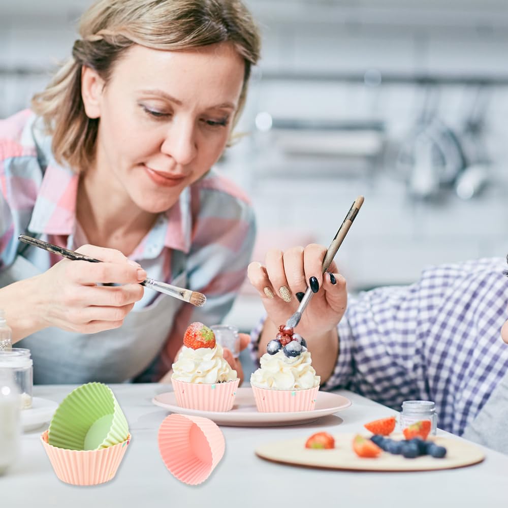 30 silikonowych foremek do muffinek 10 rodzajów foremek do muffinek wielokrotnego użytku foremek do babeczek silikonowe foremki do pieczenia kremowe pudding lodowy