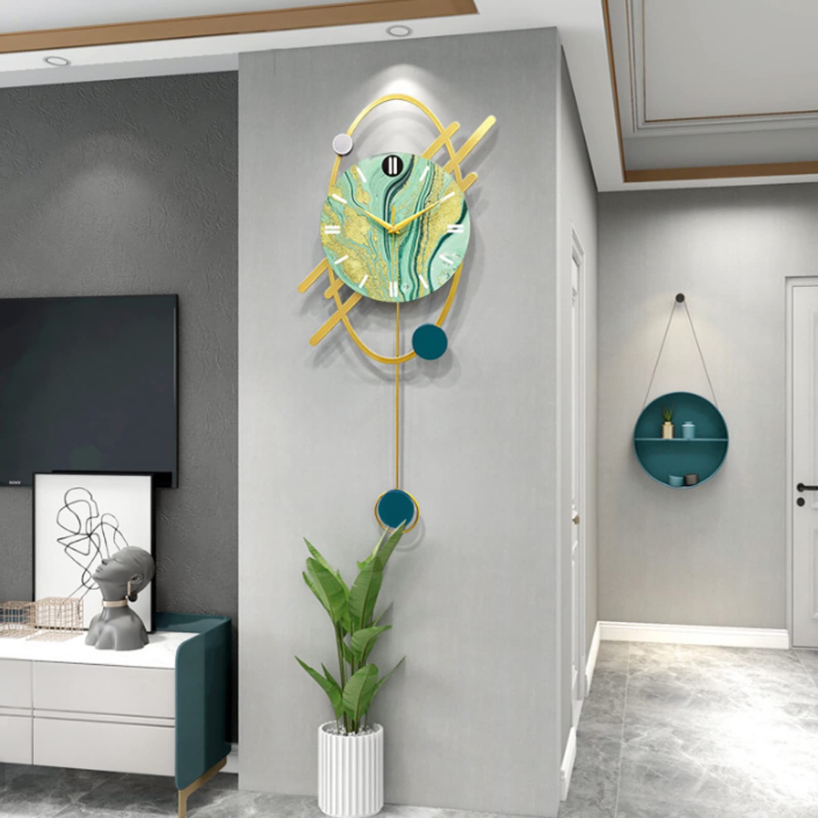 Wewnętrzny cichy zegar ścienny Zegar metalowy na baterie Nordic Luxury Style Fashion Zegar ścienny do biura kuchnia sypialnia strona główna dekoracyjne