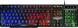 Teclado Semimecânico Gamer RGB, Design Ergonômico, 42,5 x 12,5 cm, Teclas Plunger Macias e Silenciosas, Preto Com Iluminação RGB, Jogos, Para Pc Computador Notebook Mac