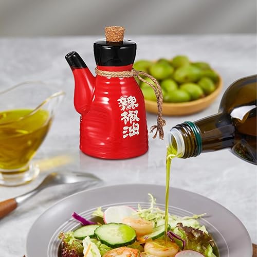 Miniatura 7 de Dispensador de salsa de soja japonés, recipiente de salsa de soja, recipiente de condimentos de porcelana, dispensador de aceite de cerámica