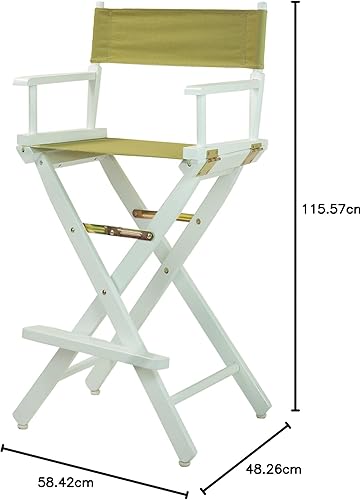 Miniatura 139 de Casual Home - Silla de director de 30 in, marco blanco, con lona color blanco, altura de barra