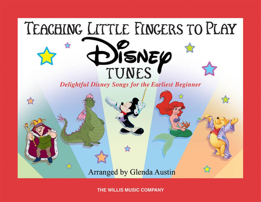 Teaching Little Fingers to Play Disney Tunes | Piano Songbook for Early Elementary | Piano Sheet Music for Kids Students and Teachers | Easy Disney Piano Music Book with Optional Teacher Duets