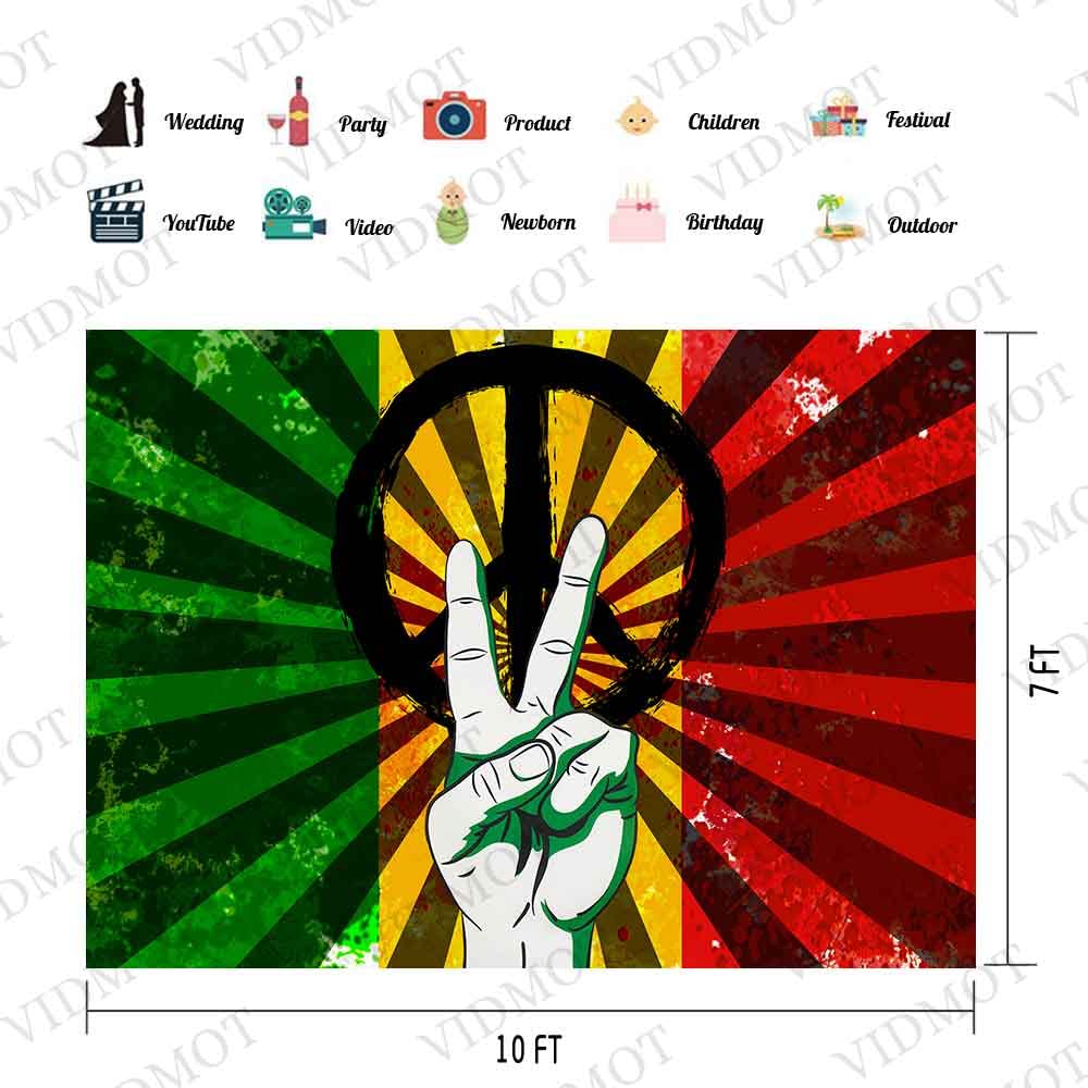 Amazon.com : VIDMOT Rasta Rastafarian Backdrop for Photography