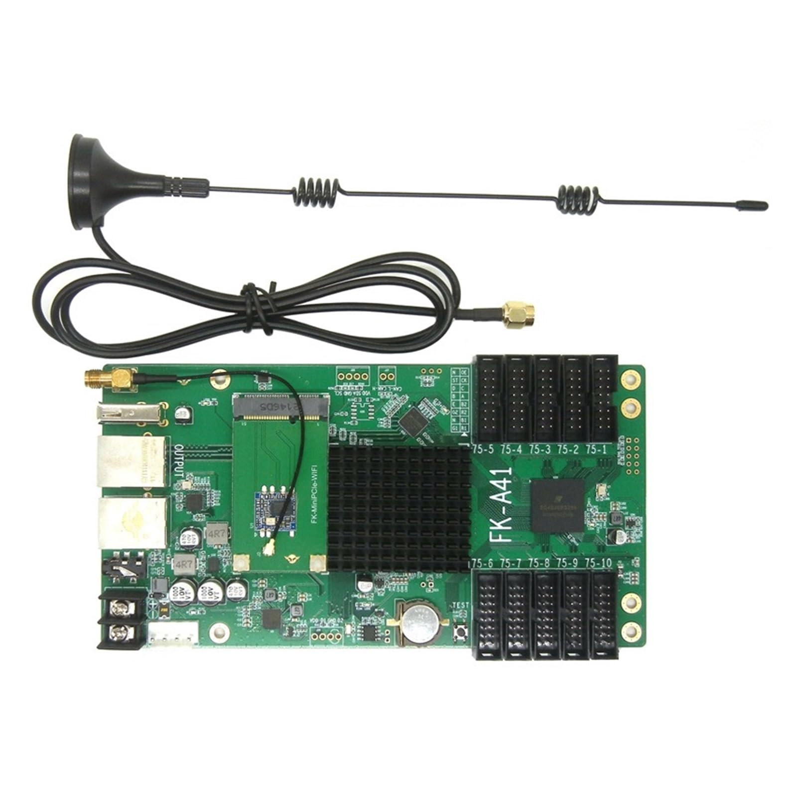 JJKKOZVQF FK-A41 Full Color LED Control Card 10*HUB75 P2,P2.5,P3,P4,P5,P10,P6,P8 Controller