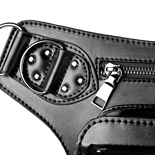 Sac gothique à taille multifonctionnel avec sangles et poches zippées