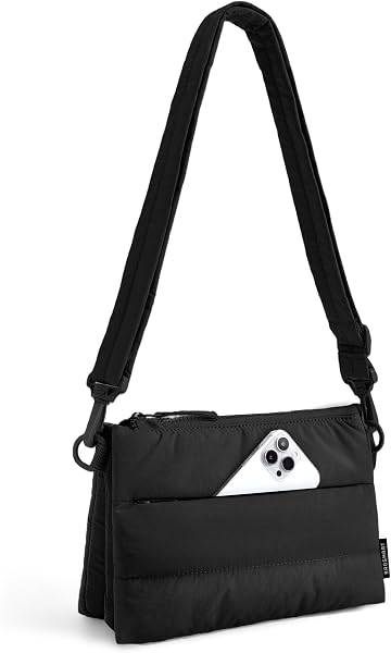 BAGSMART Cross Body Purse, Medium Crossbody Bags for Women Travel Purse, 4.3L Puffy Handbag Wallet with RFID Blocking Slots - 1