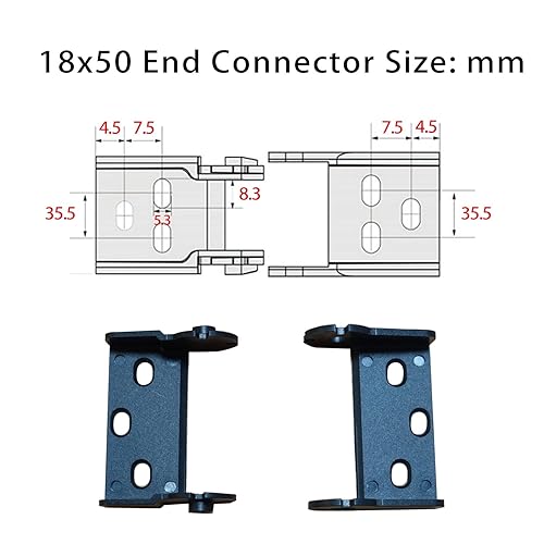 Miniatura 5 de 39.3 pulgadas Cable arrastre cadena portador R28 0.709x1.969 in (Inn H x W) plástico negro interior abierto para fresadora CNC e impresora 3D, con